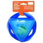 Nerf Dog 5.5in Translucent TPR Rumble Ball with Tri-Twist Handles -Blue