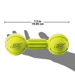 Nerf Dog Rubber Chew Barbell Dog Toy for Aggressive Chewers, Lightweight, Durable and Water Resistant, 7.5 Inches, for Medium/Large Breeds, Single Unit, Green (6994)