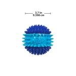 Nerf Dog 3.7in TPR 3-Part Spike Squeak Ball Dog Toy - Dark Blue/Light Blue