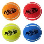 Nerf Dog 4-PACK - Squeak Tennis Ball - Blue, Green, Orange and Red