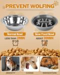 Jovrun Elevated Dog Bowls for Medium Large Size Dogs, Non-Slip Dog Feeder with 1*Stainless Steel Dishes & 1*Slow Feeder Bowl, 5 Heights Adjustable Raised Bowls to 3.15″-8.66″-9.84″-11.02″-12.2″