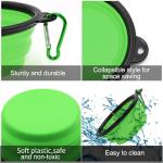 Dog Bowl Pet Collapsible Bowls, 2 Pack for Cats Dogs, Portable Pet Feeding Watering Dish for Walking Parking Traveling with 2 Carabiners (Small, Blue+Green)