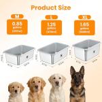 URPOWER 1.25 Gallon Large Dog Water Bowl, 2 Pack Thickened Stainless Steel Dog Water & Food Bowls with Non-Slip Mat, Spill-Proof Metal Pet Bowl Set for Medium, Large, X-Large Dogs, Indoor/Outdoor Use