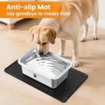 URPOWER 1.25 Gallon Large Dog Water Bowl, 2 Pack Thickened Stainless Steel Dog Water & Food Bowls with Non-Slip Mat, Spill-Proof Metal Pet Bowl Set for Medium, Large, X-Large Dogs, Indoor/Outdoor Use