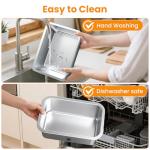 URPOWER 1.25 Gallon Large Dog Water Bowl, 2 Pack Thickened Stainless Steel Dog Water & Food Bowls with Non-Slip Mat, Spill-Proof Metal Pet Bowl Set for Medium, Large, X-Large Dogs, Indoor/Outdoor Use