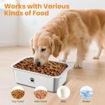 URPOWER 1.25 Gallon Large Dog Water Bowl, 2 Pack Thickened Stainless Steel Dog Water & Food Bowls with Non-Slip Mat, Spill-Proof Metal Pet Bowl Set for Medium, Large, X-Large Dogs, Indoor/Outdoor Use