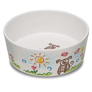 Loving Pets Dolce Moderno Dog Bowl – Modern Melamine Dog Food Bowl & Dog Water Bowl – Durable, Non-Slip Pet Dish for Small & Medium Dogs – Dishwasher Safe Dog Bowl (Small, 16 oz)