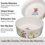 Loving Pets Dolce Moderno Dog Bowl – Modern Melamine Dog Food Bowl & Dog Water Bowl – Durable, Non-Slip Pet Dish for Small & Medium Dogs – Dishwasher Safe Dog Bowl (Small, 16 oz)