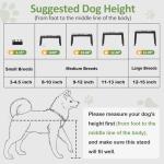 XIAZ Elevated Dog Bowls Large Breed Raised Dogs Bowl Stand Large/Medium Sized Dog Stainless Steel Food Water Bowl Stands 5 Heights Adjustable 9/11/12/14in Black Pet Feeder Dish Station