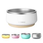 Pawaii Dog Bowl, 34 oz Double-Wall Stainless Steel Food and Water Bowl, Non-Slip Rubber Base, Dishwasher Safe, ID Tag Included, (1 Pack)