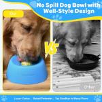 Yipetor Slow Feeder Dog Bowls for Liquid Treat, 【Entertained Ball-in】 Bone Broth Dog Lick Bowl, 3/4 Cup Yogurt Pup Lick Toy for Large Medium Small Breeds Dietary Supplement/Post-op Nutrition