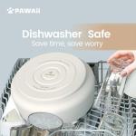 Pawaii Dog Bowl, 34 oz Double-Wall Stainless Steel Food and Water Bowl, Non-Slip Rubber Base, Dishwasher Safe, ID Tag Included, (1 Pack)