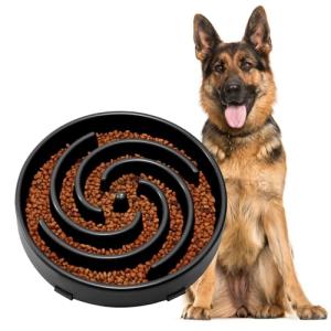 JASGOOD Slow Feeder Dogs Bowl for Large Medium Dogs,Anti-Gulping Pet Slower Food Feeding Bowls Stop Bloat,Preventing Choking