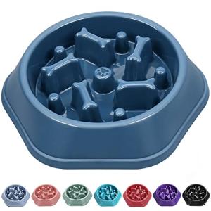 UPSKY Slow Feeder Dog Bowl Anti-Chocking Slower Feeding Pet Puzzle Bowls, Interactive Bloat Stop Dog Food Dishes Non-Slide Dogs Lick Treat for Small Medium
