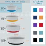 Master Pet Supply Stainless Steel Dog Bowls Set of 2 with Extra Thick Silicone Base - 2 Cup (16 oz) Black Velvet, Non-Slip, Dishwasher Safe Metal Bowls, Pet Dog Food Bowl for Dogs, Cats, Anti Rust