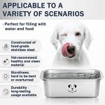 Stainless Steel Dog Bowls for Large Dogs, High Capacity Metal Dog Food Bowls, Food and Water Bowl for Larges, X-Large, and Big Dogs 1.25 Gallons