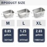 Stainless Steel Dog Bowls for Large Dogs, High Capacity Metal Dog Food Bowls, Food and Water Bowl for Larges, X-Large, and Big Dogs 1.25 Gallons