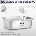 Stainless Steel Dog Bowls for Large Dogs, High Capacity Metal Dog Food Bowls, Food and Water Bowl for Larges, X-Large, and Big Dogs 1.25 Gallons