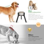 TIDANT Dog Bowl Stand for Medium Large Dogs, Adjustable Width Elevated Dog Bowls 7-10.6", Raised Dog Food Water Bowls, 11 inch Tall Single Holder, Black,Bowl Not Included