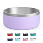 LIHOOOOM Stainless Steel Dog Bowls, Metal Dog Bowls, Water Bowl for Dogs, Dog Food Bowls, Pet Bowls for Dogs, Dog Dish for Large Dogs, Insulated Dog Bowl, Non Slip Dog Bowl,Easy Clean,40oz,LightPurple