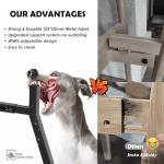 TIDANT Dog Bowl Stand for Medium Large Dogs, Adjustable Width Elevated Dog Bowls 7-10.6", Raised Dog Food Water Bowls, 11 inch Tall Single Holder, Black,Bowl Not Included