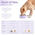 LIHOOOOM Stainless Steel Dog Bowls, Metal Dog Bowls, Water Bowl for Dogs, Dog Food Bowls, Pet Bowls for Dogs, Dog Dish for Large Dogs, Insulated Dog Bowl, Non Slip Dog Bowl,Easy Clean,40oz,LightPurple