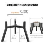 TIDANT Dog Bowl Stand for Medium Large Dogs, Adjustable Width Elevated Dog Bowls 7-10.6", Raised Dog Food Water Bowls, 11 inch Tall Single Holder, Black,Bowl Not Included