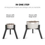 TIDANT Dog Bowl Stand for Medium Large Dogs, Adjustable Width Elevated Dog Bowls 7-10.6", Raised Dog Food Water Bowls, 11 inch Tall Single Holder, Black,Bowl Not Included
