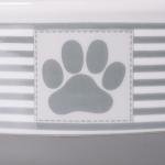 Bone Dry Paw & Patch Ceramic Pet Collection, Medium Set, 6x2", Gray, 2 Piece
