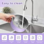 LIHOOOOM Stainless Steel Dog Bowls, Metal Dog Bowls, Water Bowl for Dogs, Dog Food Bowls, Pet Bowls for Dogs, Dog Dish for Large Dogs, Insulated Dog Bowl, Non Slip Dog Bowl,Easy Clean,40oz,LightPurple