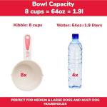 SPOT Standard Crock Dish - Heavy Duty, Non-Slip, Round Ceramic Food/Water Bowl for Pets, Ideal for Medium to Large Dogs or Multiple Animals, Dishwasher Safe - 9.5 in, 8 Cups, (64 Oz)