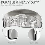 Feedoo Slow Feeder Dog Bowl-2Cups for Medium Breeds, Double Wall Food-Grade Stainless Steel, Heavy Duty with Non-Slip Rubber Base, Puzzle Maze Bowl to Slow Down Eating