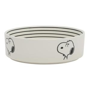 Peanuts Snoopy Dog Bowl with Bone Design – 6.5" Stoneware Water or Food Bowl for Small to Medium Dogs – Cute Cartoon Pet Dish, Durable & Easy to Clean