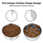 Keegud Slow Feeder Dog Bowls Insert [Octopus Suction Cups] Super Firm Slow Eating Dog Bowl [Cuttable] for Large Breed and Medium Size Dog Compatible with Regular and Elevated Dog Bowls (Turbine)