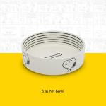 Peanuts Snoopy Dog Bowl with Bone Design – 6.5" Stoneware Water or Food Bowl for Small to Medium Dogs – Cute Cartoon Pet Dish, Durable & Easy to Clean