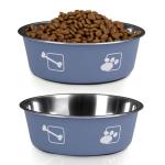FrutPunch Stainless Steel Dog Bowls, Dog Food Bowl with Silicone Non-Slip, Puppy Bowls for Medium, Set of 2