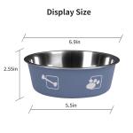 FrutPunch Stainless Steel Dog Bowls, Dog Food Bowl with Silicone Non-Slip, Puppy Bowls for Medium, Set of 2