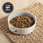 Peanuts Snoopy Dog Bowl with Bone Design – 6.5" Stoneware Water or Food Bowl for Small to Medium Dogs – Cute Cartoon Pet Dish, Durable & Easy to Clean