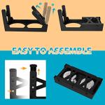 Niubya Elevated Dog Bowls with 2 Stainless Steel Dog Food Bowls, Raised Dog Bowl Adjusts to 5 Heights (3.15", 8.66", 9.84",11.02", 12.2") for Small Medium and Large Dogs