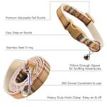 NISIYE Cute Plaid Dog Collar Harness and Leash with Safety Buckle - Adjustable and No Pull Comfortable Dog Collars for Small Puppy, Stylish Durable Gift for Boy Girl Pets