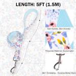 DILLYBUD Dog Collar and Leash Set for Small Dogs, Adjustable Soft Puppy Collar with Quick Release Buckle, 5FT Heavy Duty Nylon Matching Leash for Boy Girl Chihuahua, Yorki, Bulldog, Blue S