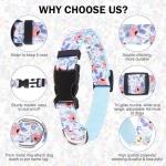 DILLYBUD Dog Collar and Leash Set for Small Dogs, Adjustable Soft Puppy Collar with Quick Release Buckle, 5FT Heavy Duty Nylon Matching Leash for Boy Girl Chihuahua, Yorki, Bulldog, Blue S