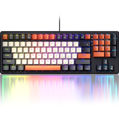 RGB Compact Mechanical Keyboard with Hot Swappable Red Switch