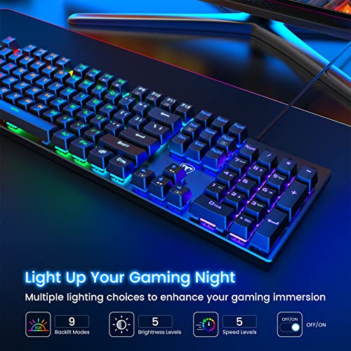 Ultra-Slim RGB Mechanical Gaming Keyboard: Blue Switch
