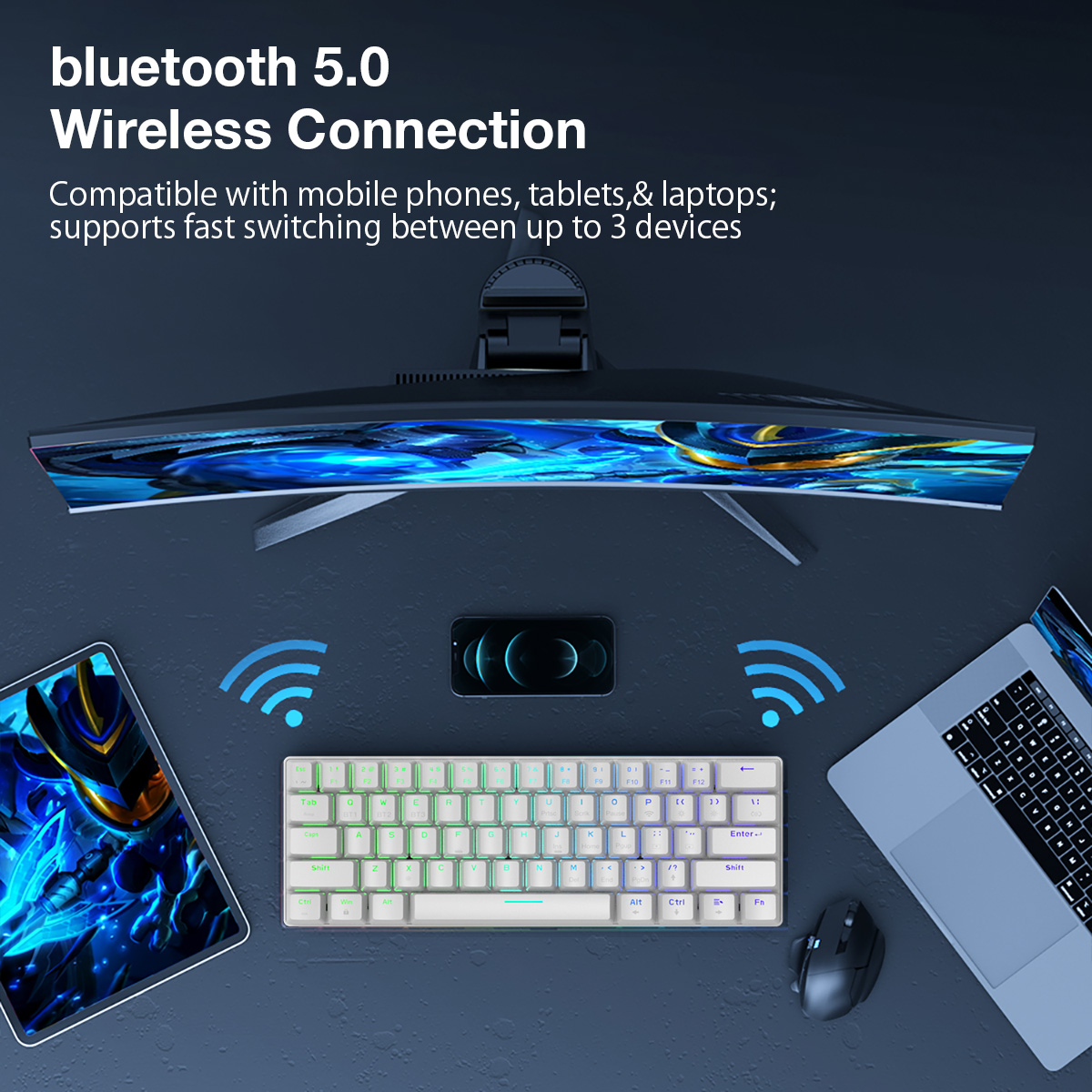 BlitzWolf 61-Key Wireless Mechanical Gaming Keyboard