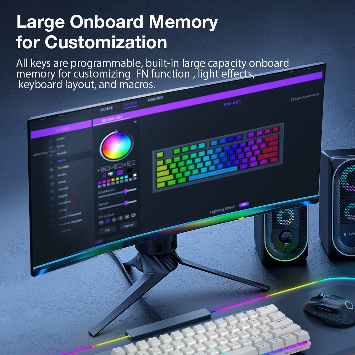 BlitzWolf 61-Key Wireless Mechanical Gaming Keyboard