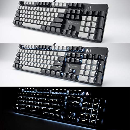 Merdia Gaming Keyboard with Blue Switch and White LED