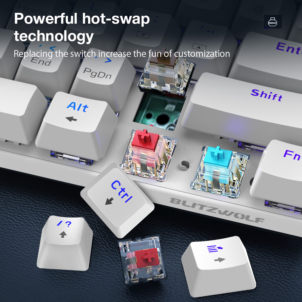 BlitzWolf 61-Key Wireless Mechanical Gaming Keyboard