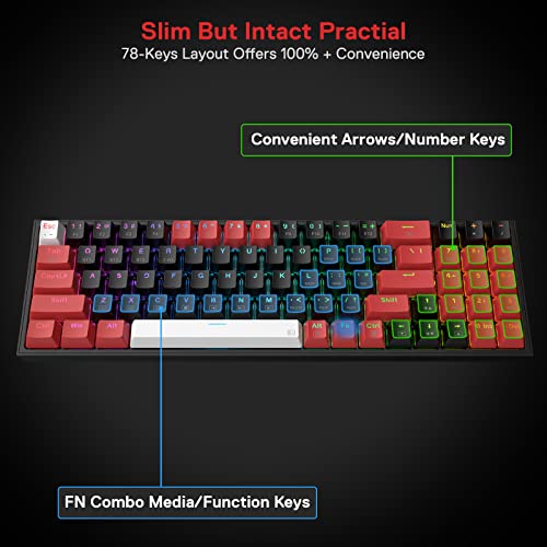 Compact Redragon K628 Pro Wireless RGB Gaming Keyboard