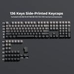 Gray Gradient Side Printed PBT Keycaps - 136 Key OEM